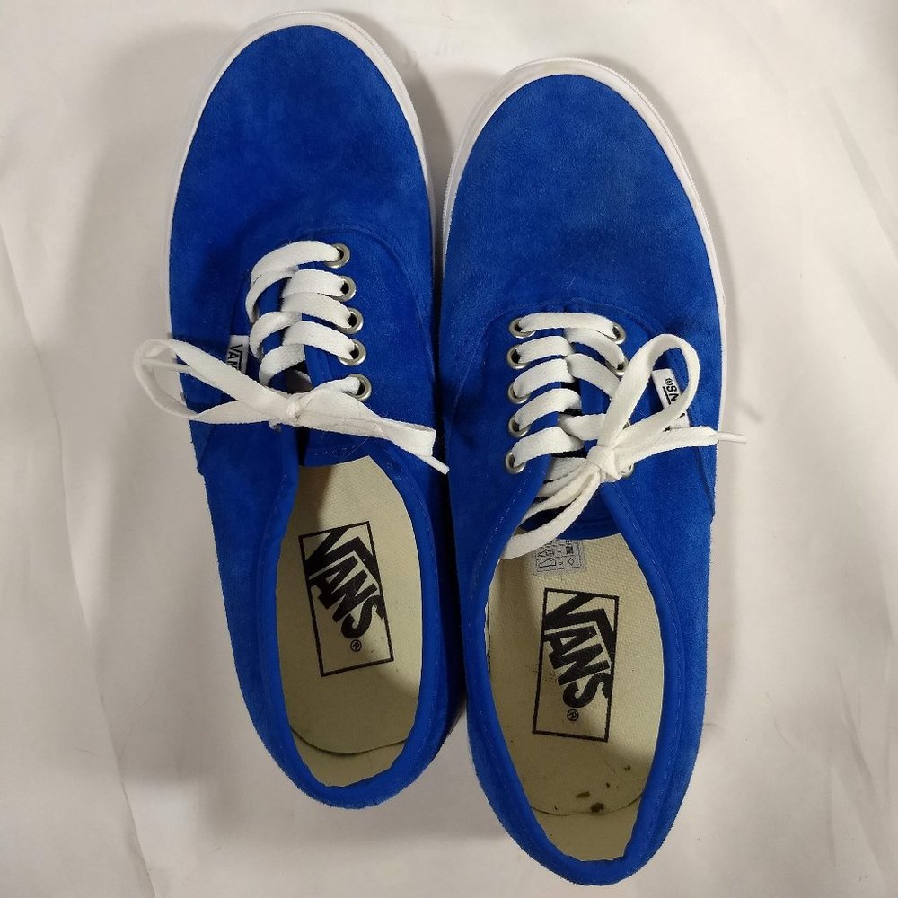 Vans Authentic Blue Suede Sneakers Women's Size 8.5 Men's Size 7 - Picture 3 of 9
